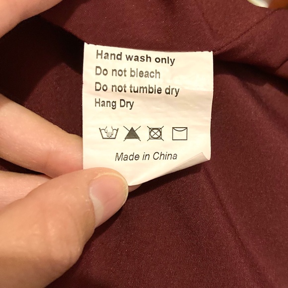 Jessakae burgundy Highbury elegant dress with puffed sleeves and front buttons - Picture 10 of 11